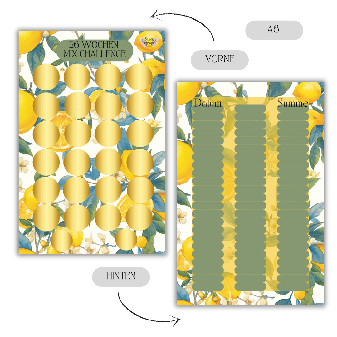 52/26 Wochen Challenge im Zitronen Design